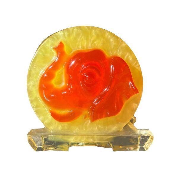 Vintage Lucite Political Napkin Holder Retro Acrylic 1960s 1970s Elephant Donkey - Picture 1 of 8